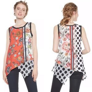 DESIGUAL Arlen Floral & Polka Dot Blouse